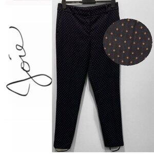 JOIE Black Polka Dot Straight Leg Stirrups Pants Medium​​​​